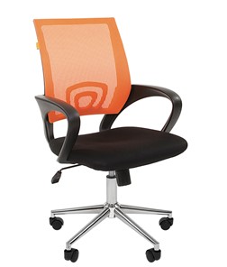 Кресло компьютерное CHAIRMAN 696 CHROME Сетка TW-66 (оранжевый) в Энгельсе