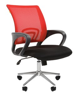 Офисное кресло CHAIRMAN 696 CHROME Сетка TW-69 (красный) в Саратове