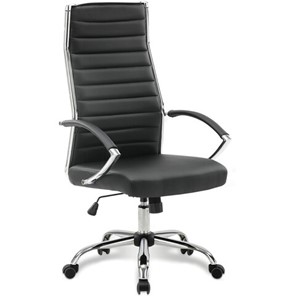 Офисное кресло Brabix Style EX-528 (экокожа, хром, черное) 531947 в Саратове