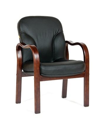 Кресло компьютерное CHAIRMAN 658 Натуральная кожа черный в Саратове - изображение