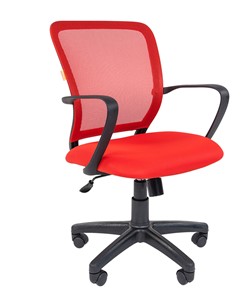 Офисное кресло CHAIRMAN 698 black TW-69, ткань, цвет красный в Саратове - предосмотр