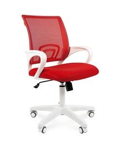 Компьютерное кресло CHAIRMAN 696 white, ткань, цвет красный в Саратове
