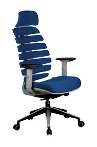 Кресло офисное Riva Chair SHARK (Синий/серый) в Саратове