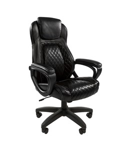 Кресло компьютерное CHAIRMAN 432, экокожа, цвет черный в Энгельсе