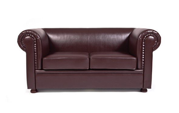 Прямой диван Честер лайт двухместный, экокожа в Саратове - изображение