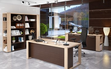 Кабинет руководителя ALTO с высоким шкафом для одежды, низким для документов и журнальным столиком в Саратове - предосмотр 3