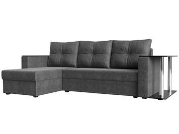 Угловой раскладной диван Атланта Лайт, Серый (рогожка) в Саратове