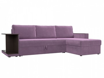 Угловой диван для гостиной Атланта С, Сиреневый (микровельвет) в Саратове