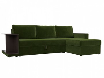 Угловой диван для гостиной Атланта С, Зеленый (микровельвет) в Саратове