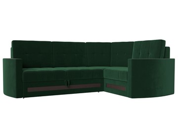 Угловой раскладной диван Белла, Зеленый (Велюр) в Саратове