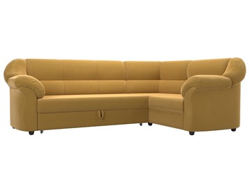 Угловой диван для гостиной Карнелла, Желтый (микровельвет) в Саратове