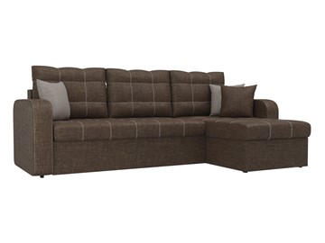 Угловой диван для гостиной Ливерпуль, Коричневый (рогожка) в Балаково