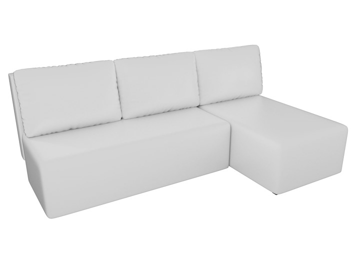 Угловой диван Поло, Белый (экокожа) в Саратове - изображение 3