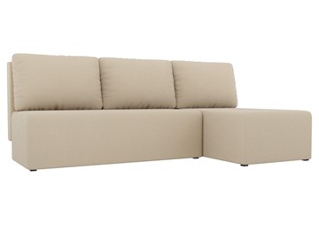Угловой диван с оттоманкой Поло, Бежевый (рогожка) в Саратове