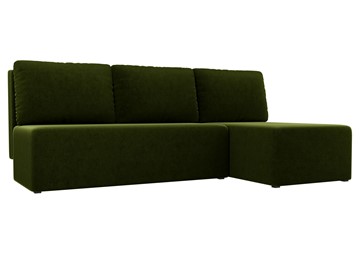 Угловой диван Поло, Зеленый (микровельвет) в Саратове