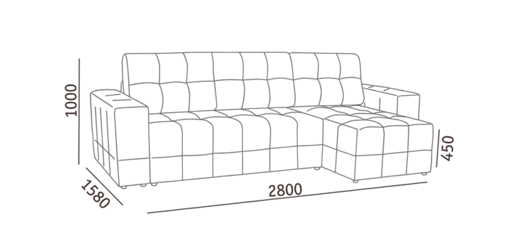 Угловой диван с оттоманкой Реал ДУ в Энгельсе - изображение 5