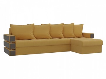 Угловой диван Венеция, Желтый (микровельвет) в Саратове