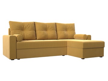 Угловой диван Верона Лайт, Желтый (микровельвет) в Саратове