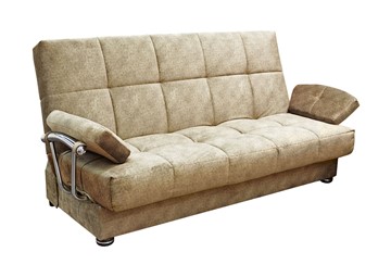 Прямой диван Милана 6 БД с хром. подлокотниками, Боннель в Саратове