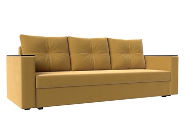 Прямой диван Атланта лайт без стола, Желтый (микровельвет) в Саратове
