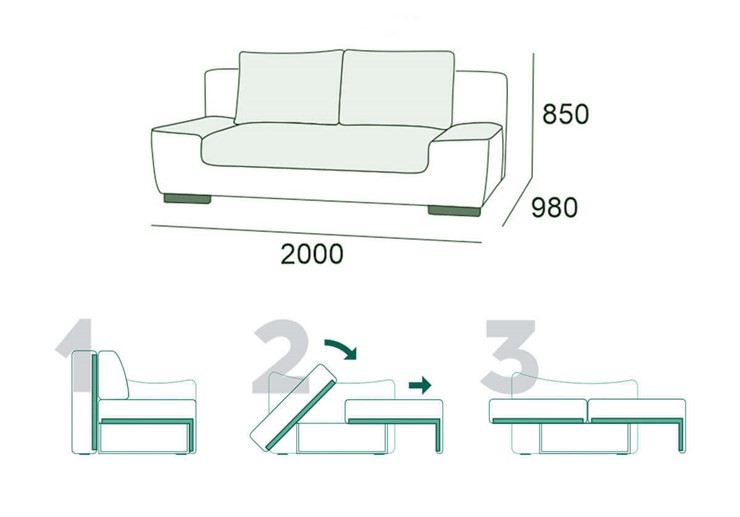 Прямой диван Бостон 3 БД в Энгельсе - изображение 14