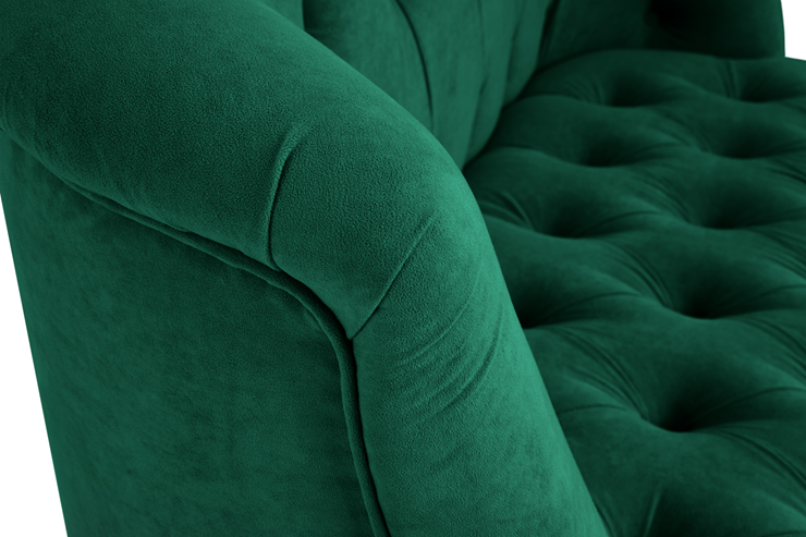 Диван-скамья Бриджит зеленый ножки коричневые в Саратове - изображение 6