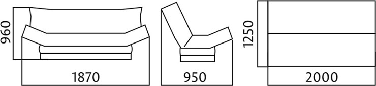 Прямой диван Клик-Кляк стёганый в Саратове - изображение 3