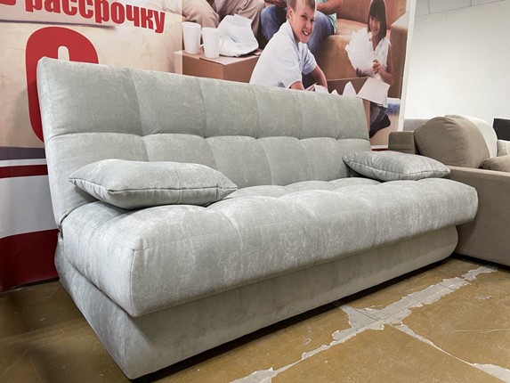 Прямой диван Лора Веста 2 ПРБЛ 2Energy Grey велюр в Саратове - изображение