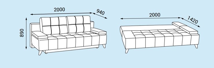 Прямой диван Нео 11 БД в Саратове - изображение 3