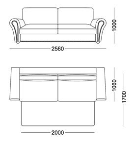 Прямой диван Виктория 2 подушки в Саратове - предосмотр 5