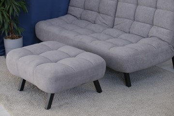 Комплект мебели Абри цвет серый диван + пуф опора металл в Саратове