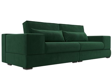 Прямой диван Лига-037, Зеленый (велюр) в Саратове
