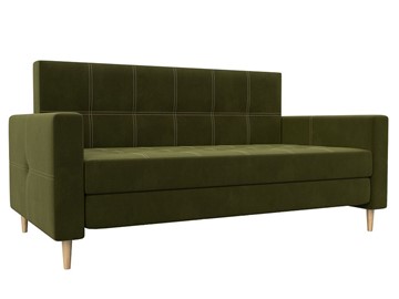 Прямой диван Лига-038, Зеленый (микровельвет) в Саратове