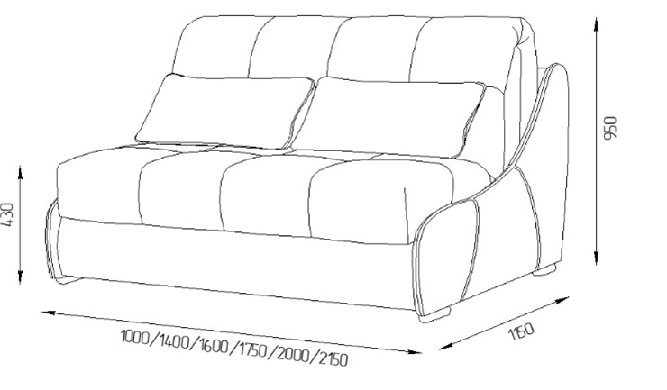 Прямой диван Токио 130 (НПБ) в Энгельсе - изображение 11