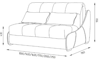 Прямой диван Токио 165 (ППУ) в Саратове - предосмотр 2