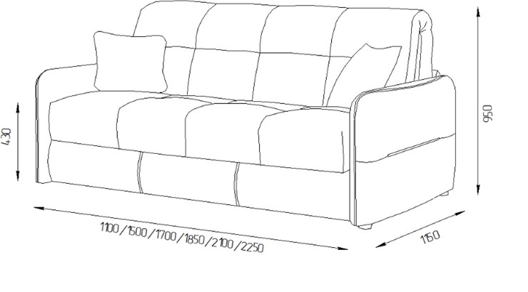 Прямой диван Токио 2 130 (НПБ) в Саратове - изображение 7