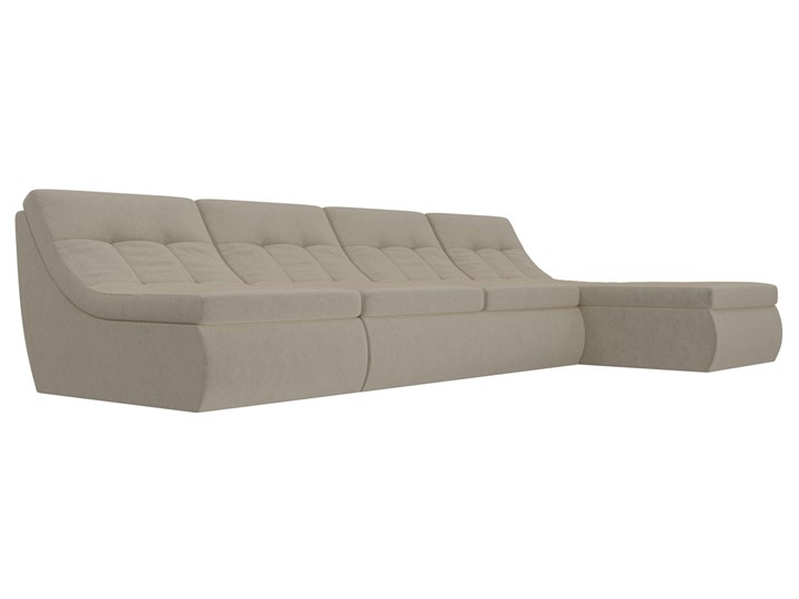 Модульный раскладной диван Холидей, Бежевый (микровельвет) в Энгельсе - изображение 3