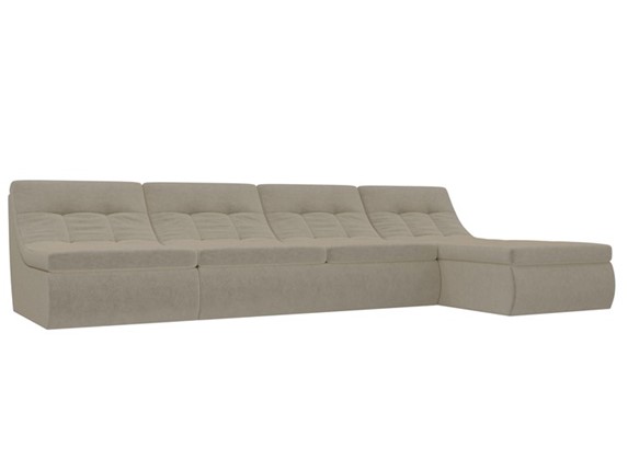 Модульный раскладной диван Холидей, Бежевый (микровельвет) в Саратове - изображение