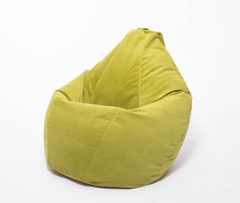 Кресло-мешок Груша малое, велюр однотон, травянное в Энгельсе - предосмотр