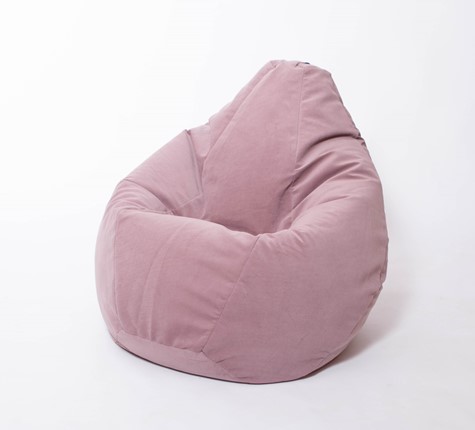 Кресло-мешок Груша большое, велюр однотон, пыльная роза в Энгельсе - изображение