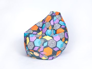 Кресло-мешок Груша среднее, велюр принт, геометрия в Саратове