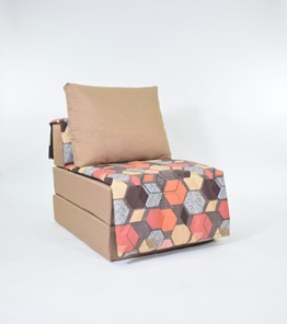 Бескаркасное кресло-кровать Харви, песочный-геометрия браун в Саратове