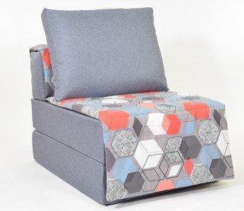 Бескаркасное кресло-кровать Харви, серый - геометрия в Энгельсе