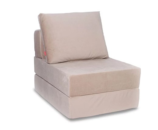 Бескаркасное кресло-кровать Окта, велюр бежевый в Саратове - изображение