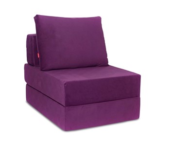 Бескаркасное кресло Окта, велюр фиолетовый в Саратове