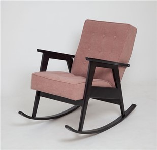 Кресло-качалка Ретро (венге / RS 12 - розовый) в Саратове