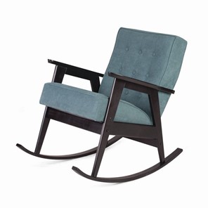 Кресло-качалка Ретро (венге / RS 29 - бирюзовый) в Энгельсе