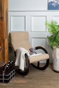 Кресло-качалка в гостиную Корсика, ткань Amigo Beige 34-Т-AB в Саратове - предосмотр 8