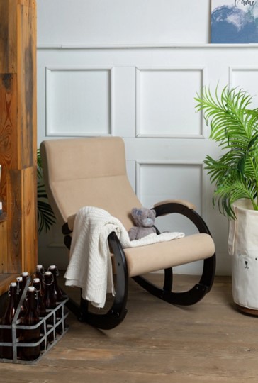 Кресло-качалка в гостиную Корсика, ткань Amigo Beige 34-Т-AB в Энгельсе - изображение 8
