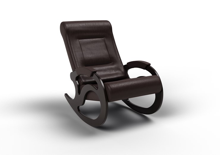 Кресло-качалка Вилла, экокожа крем 11-К-КР в Энгельсе - изображение 1